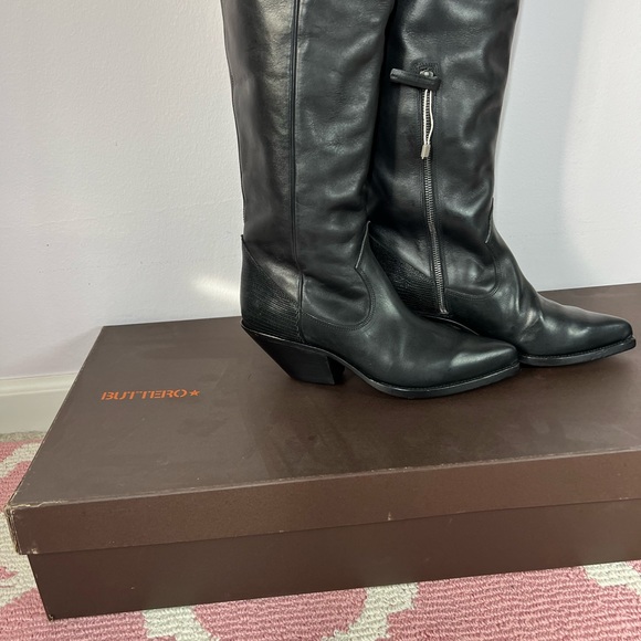 BUTTERO OVER THE KNEE  LEATHER BOOTS - Picture 3 of 16